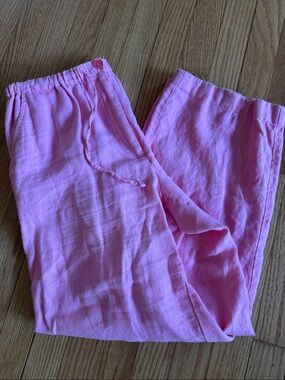 Linen drawstring pants